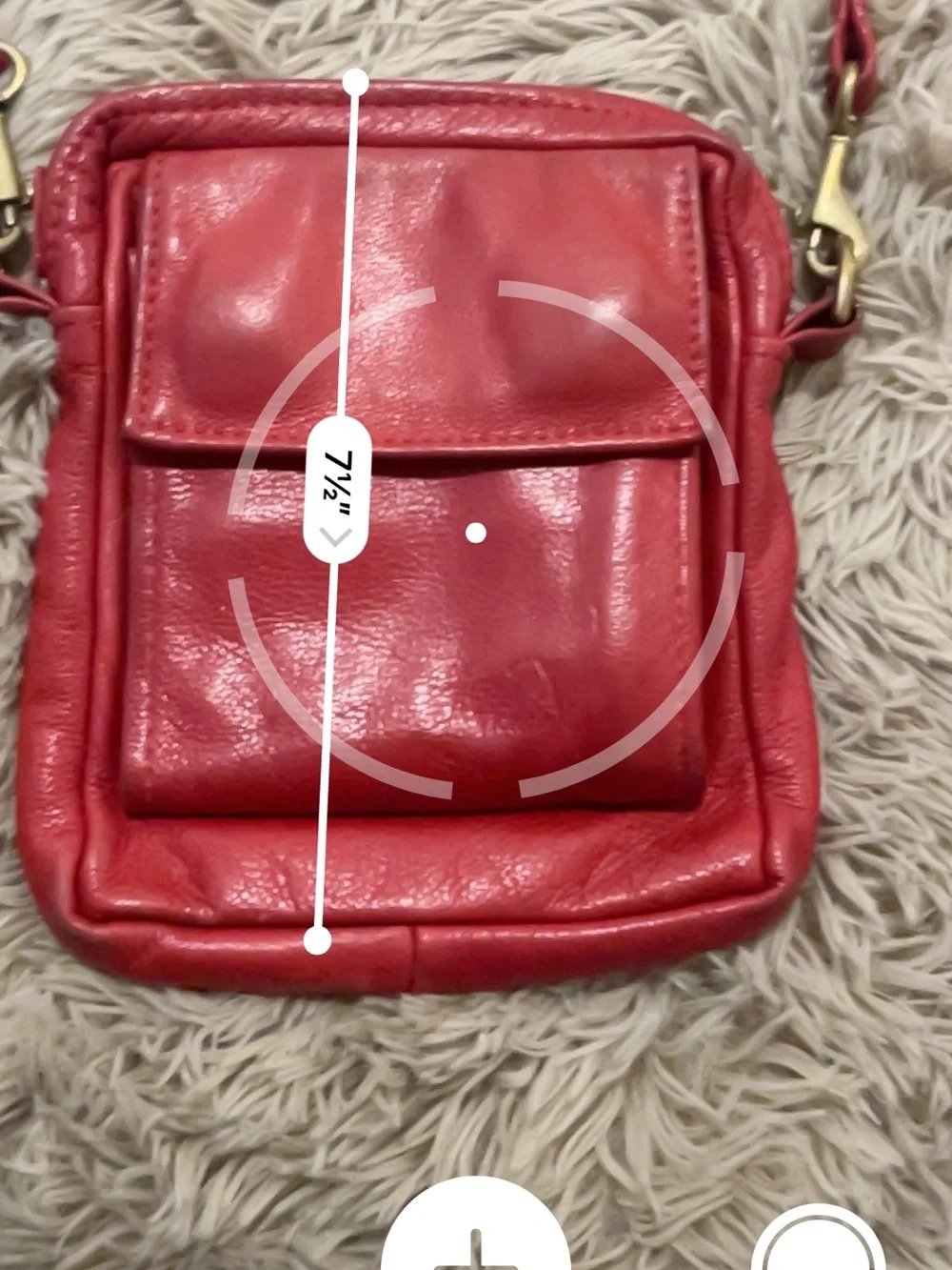 Vintage Red Leather Crossbody Bag Made in USA Victoria Leather Co